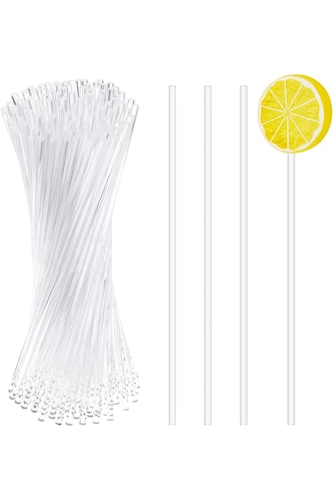 عصي مصاصة أكريليك من Dxhycc، 100 قطعة، مقاس 6 بوصات، أعواد كيك بوبس، أعواد تزيين الكب كيك، Ca