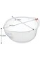Inomata Plastic Japanese Rice Washing Bowl with Strainer, 2 quart