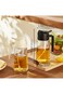 Olive Oil Dispenser Bottle, 2 in 1 Oil Dispenser for Kitchen, 470ml Glass Oil Spray Bottle with Pou