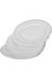 Rosy.Moment Silver Rim Plastic Plates 9 inch Disposable Salad/Dessert Plates Ideal for Weddings&amp; Pa