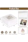 White Bakery Boxes 6x6x3 Inches 15pcs with Window Small Cookie box Treat Box for Cookies, Cake, Pie