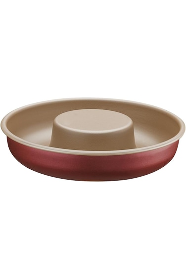Tramontina Brasil 24cm 1.4L Red Aluminum Cake Pan with Interior and Exterior Starflon Max PFOA Free