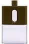 KASTWAVE Flat Water Bottle, 18.65oz Travel Water Bottle, Portable Plastic A5 Water Bottle, Reusable