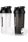 GIFUBOWA Protein Shaker Bottles 2 Pack Leak Proof Blender Cup 28oz for Gym Sport