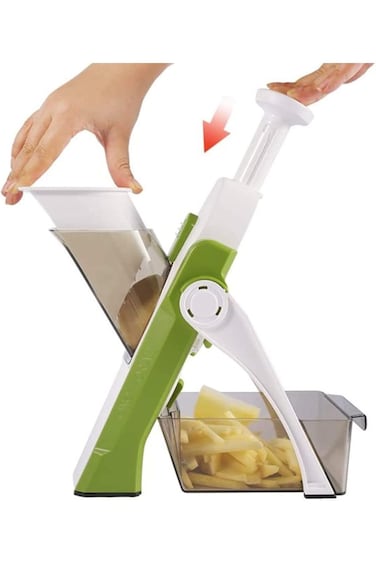مفرمة خضراوات مع قطاعة ماندولين، قطاعة خضراوات طعام، شبكة تقطيع مطبخ متعددة الوظائف