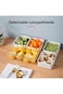 Kaigital Divided Serving Tray with Lid, Removable Divided Platter Food Storage Containers with 4 Co