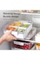 Kaigital Divided Serving Tray with Lid, Removable Divided Platter Food Storage Containers with 4 Co