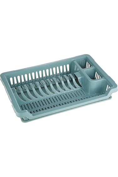 رف تجفيف الأطباق البلاستيكي من رويال فورد مع صينية قابلة للفصل، متوسط ​​الحجم، متعدد الألوان