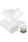 8MORE V60 Coffee Filters Cone Shape White Paper 100pcs Unbleached Paper Compatible - Drip Coffee Po