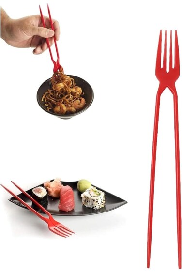 Chopsticks and Fork in ONE Chopstick Fork Combo 2-in-1 Fork Chopsticks for Easy Dining Versatile Ch