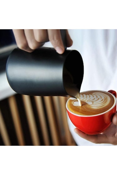 Stainless Steel Telfon Frothing Pitcher Pull Flower Cup Cappuccino Coffee Milk Mugs Milk Frothers &amp;
