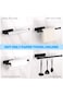 KISHCI Paper Towel Holder - Self Adhesive or Drilling, Under Cabinet Black Paper Towel Rack, SUS304