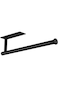 KISHCI Paper Towel Holder - Self Adhesive or Drilling, Under Cabinet Black Paper Towel Rack, SUS304