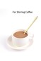 ABIN 4 PCS Coffee Spoons, Stirring Spoons, Tea Spoons Long Handle, Gold Teaspoons, Gold Spoons, Ice