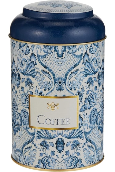 علبة قهوة دائرية من EVLE Cuisine Art Azulejos، 105×150 مم، غطاء مقبب، 1.4 لتر