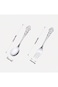 Tazweeq Stainless Steel Silver Fork Spoon Set, Creative Retro Palace Relief Dessert Coffee Spoon Fo