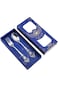Tazweeq Stainless Steel Silver Fork Spoon Set, Creative Retro Palace Relief Dessert Coffee Spoon Fo