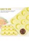 ALMEKAQUZ Silicone Mini Muffin Cupcake Pan - 12 Cups Baking Tray for Oven, Round Disc Molds for Muf