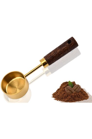 Coffee Scoop, Coffee Milk Powder Spoon - Gold Stainless Steel Coffee Spoons Set, Tablespoon Measuri
