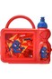 Super Hero Kids Plastic Lunch Box and Water Bottle, Red