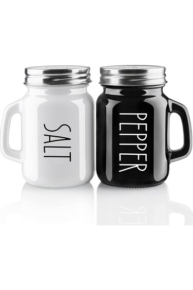 ZOSUJO Salt and Pepper Shakers Set, 4 oz Cute Salt Pepper Shaker, Kitchen Decor for Home Restaurant