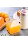 Oasisgalore Glass Milk Carton Creamer Pitcher Cute Clear Milk Carton Cup Mini Creamer Container