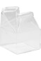 Oasisgalore Glass Milk Carton Creamer Pitcher Cute Clear Milk Carton Cup Mini Creamer Container