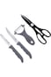 RoyalFord Vegetable Peeler Food Scissor Cutting Board and Knife Kitchen Gadget 5-Piece Set