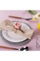 Handcraft Flower Napkin Rings, 6Pcs Pink Peony Flower Handmade Napkin Holder Rings Table Decoration