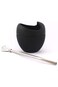 Reusable Silicone Cups, ELECDON Silicone Mate Gourd Cup Mug Gourd Set With Stainless Steel Straw Fi