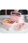 Eazy Kids Wheat Straw Leakproof Eco-Friendly Bento Lunch Box - Pink (1500ml)