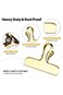 Bag Clips, 8Pcs Shiny Gold Bag Clips, Stainless Steel Heavy Duty Metal Bag Clip, Tightly Seals Chip