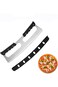 ALMEKAQUZ 14 Inch Pizza Rocker Cutter, Two Handle Pizza Rocker, Stainless Steel Pizza Cutter Knife