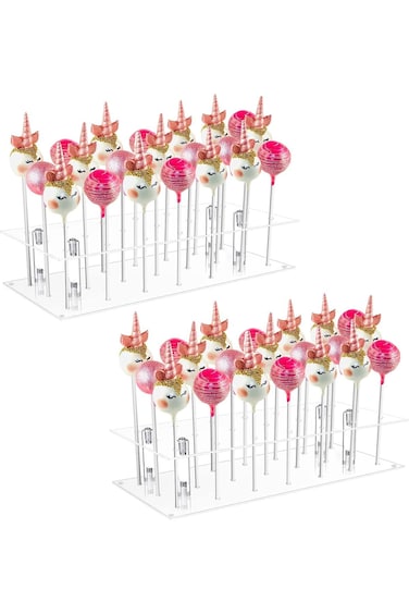 حوامل كيك YQbest، حامل مصاصات أكريليك شفاف، ٢١ فتحة، مناسب لحفلات الزفاف وأعياد الميلاد والذكرى السنوية
