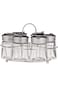 Harmony Tabletop 6Pcs Glass Spice Jar Set With Stand 18x18x12Cm