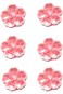 Tazweeq Elegant Cherry Blossom Ceramic Chopsticks Rest Rack Dinner Spoon Stand Knife Fork Holder, 6