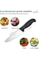 Professional Chef Knife, 20cm Stainless Steel Blade, Black Ergonomic Handle