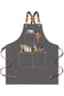 Paporich Chef Apron for Men and Women - Heavy Duty Cotton Canvas Cross Back With Adjustable Straps