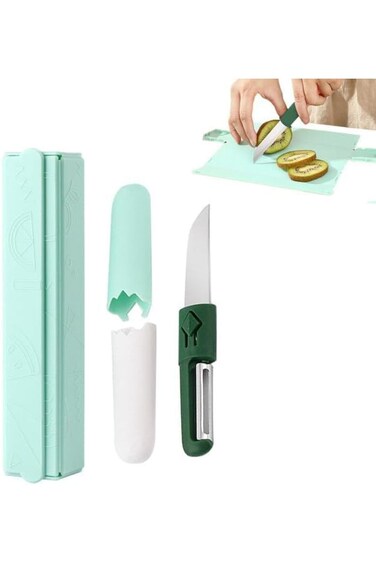 3 in 1 Plastic Chopping Board - Multifunctional Stainless Steel Fruit Knife, Chopping Board, Peeler