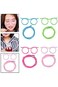 Lonimia 8Pcs Silly Kids Fun Glasses Straws, Reusable Fun Loop Drinking Straw Eye Glasses, Birthday