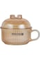 Royalford Glass Mixing Bowl with Lid RF12213 Borosilicate Round Pot with Side Handles, Serving Food