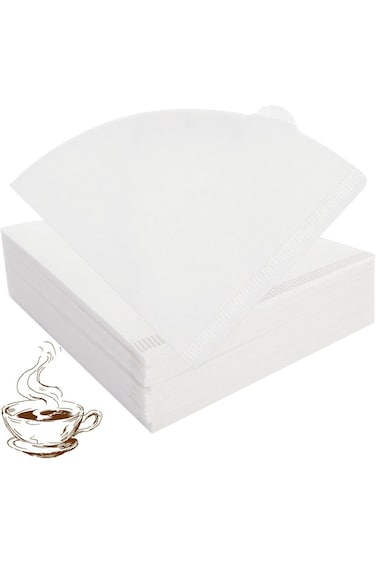 GBACHOOSE 400Pcs Coffee Cone Shaped Paper Filters Easy To Use Size V02, Coffee Filters V60 Compatib