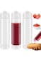 Khazna Inverted Plastic Squeeze Bottles, Refillable Tip Large Valve Dispenser Condiment Squeeze Bot