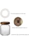 Khazna Spice Jar, Glass Storage Jar, Food Storage Container Airtight Food Jars with Bamboo Wooden L