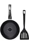Tramontina Paris+ 30cm Black Aluminum Frying Pan with Interior and Exterior Starflon Excellent PFOA