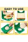 2Pack Sandwich Cutter Sealer Bread Cutting,Uncrustables Sandwich Cutter and Sealer, Circle and Squa