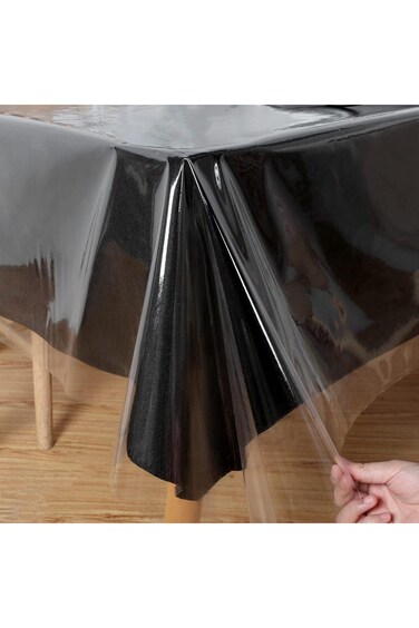 Joyzzz Clear Plastic Tablecloth Protector, Waterproof Oil Proof Stain Resistant, Wipeable Rectangle