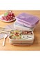 Nessan Wheat Fiber Lunch Box for Adults Lunch Containers for Kids 3 Compartment Lunch Box Food Cont