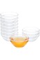 3" Clear Glass Pinch Bowls, 10 Pack 2.5oz Small Prep Dishes Stackable Ingredient Bowls for Spices D