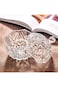 NN Glass Candy Storage jar with Lid Clear Sugar Dish Crystal Covered Candy Bowl Apothecary Food Buf